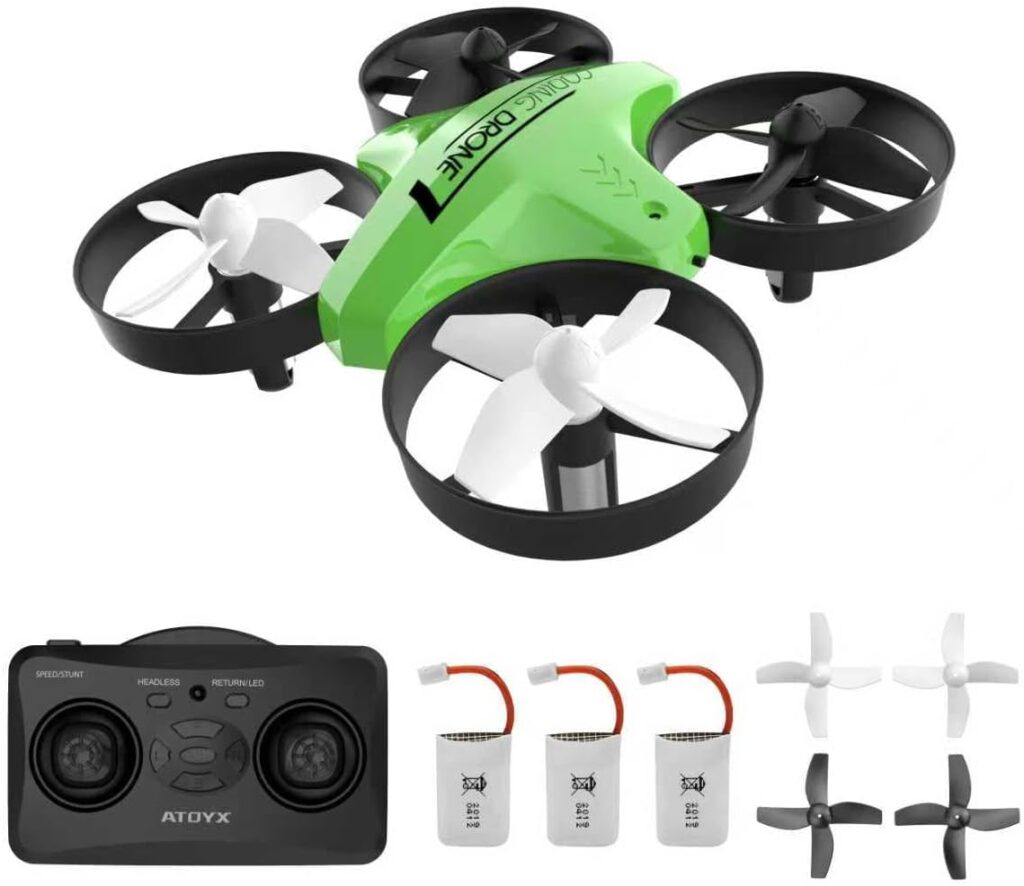 Mini Drone Easy to Fly Drone for Kids & Beginners, Indoor Outdoor Nano RC Helicopter Quadcopter with Auto Hovering, Headless Mode, Remote Control, Children’s Day Gift for Boys Girls -Green