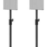 Heavy-Duty Floor Speaker Stands Pair for Sony Bravia Theatre Quad HT-A9M2 Speaker Stands – Height Adjustable Surround Sound Speaker Stand for Sony HT-A9M2 Stands with Cable Management (Stand Only)