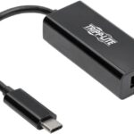 Tripp Lite USB C to Gigabit Ethernet Adapter USB Type C to Gbe Thunderbolt 3 Compatible 10/100/1000 USB-C (U436-06N-GB)