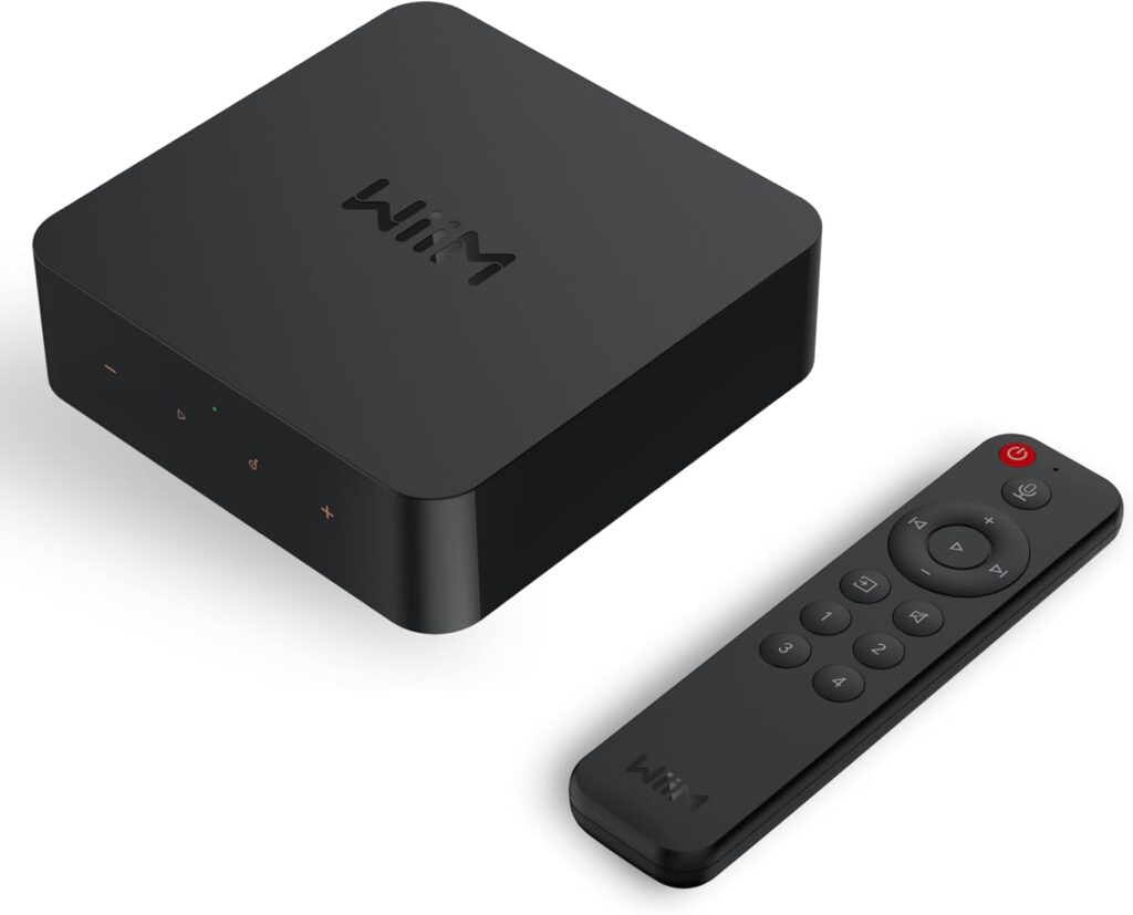 WiiM Pro Plus AirPlay 2 Receiver, Google Cast Audio, Multiroom Streamer with Premium AKM DAC, Voice Remote, Works with Alexa/Siri/Google, Stream Hi-Res Audio from Spotify, Amazon Music, Tidal and More