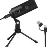 FIFINE USB Microphone, Metal Condenser Recording Microphone for MAC OS, Windows, Cardioid Laptop Mic for Recording Vocals, Voice Overs, Streaming, Meeting and YouTube Videos-K669B