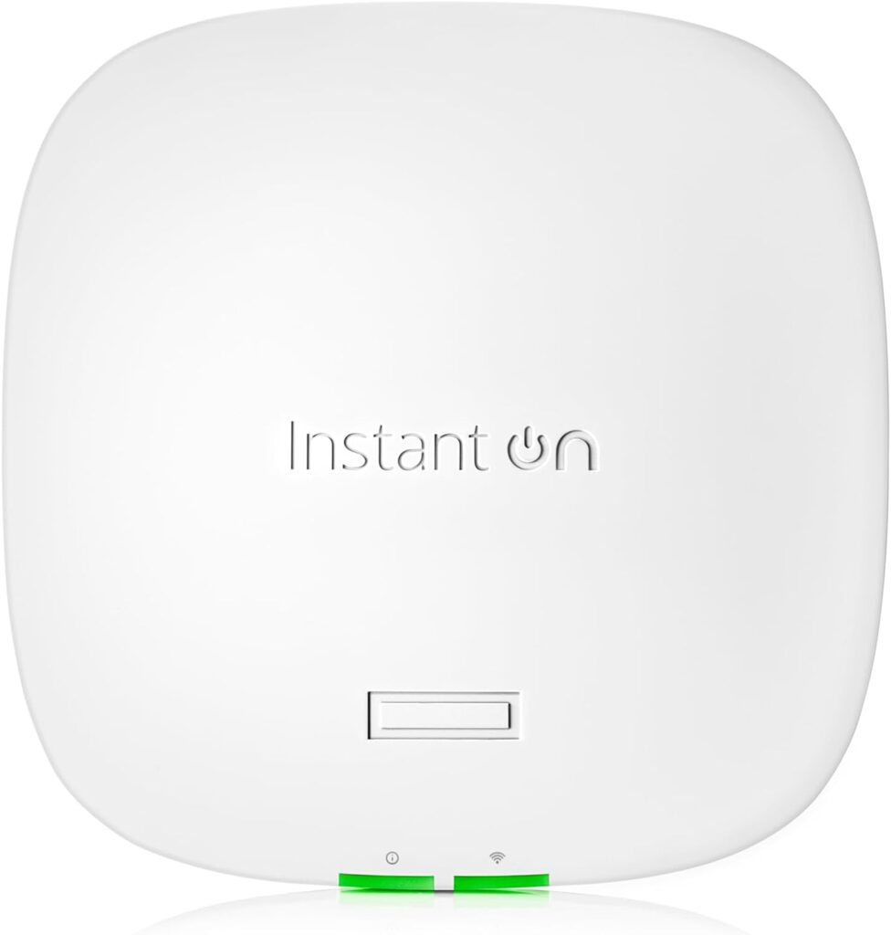 HPE Networking Instant On Access Point AP32 2×2 WiFi 6E Indoor Wireless Access Point | Secure, Tri-Band, Future Ready | Power Source Not Included | US Model (S1T22A)