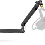 FIFINE Microphone Boom Arm, Low Profile Adjustable Stick Microphone Arm Stand with Desk Mount Clamp, Screw Adapter, Cable Management, for Podcast Streaming Gaming Studio-BM88