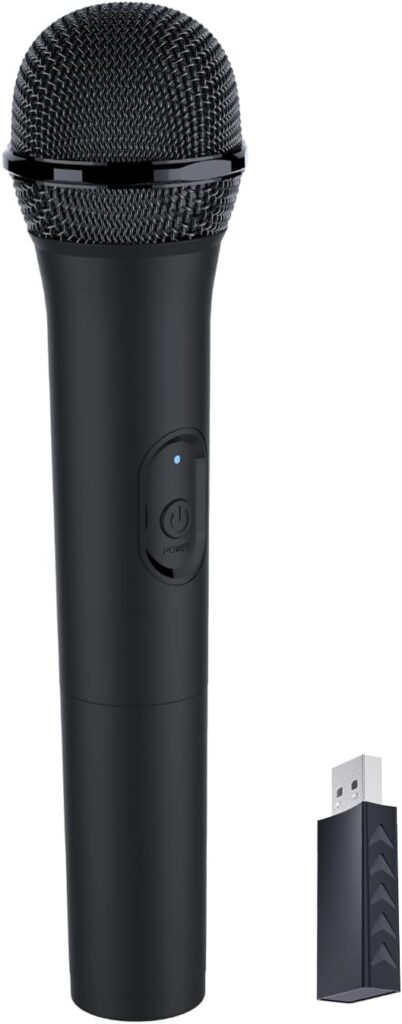USB Wireless Microphones UHF Metal Handheld Dynamic Mic with USB Receiver for PC Computer, Laptop,Gaming, Singing Practice, Compatible with Xbox Series X/S, PS5, Switch OLED, NS Switch, Wii