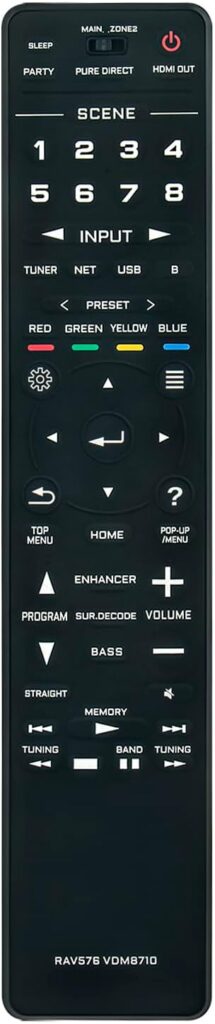 Replacement Remote RAV570 ZZ47560, Remote Control Fit for Yamaha AV Receiver RX-V685 RX-A780 RX-A880 TSR-7850