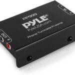 Pyle Mini Phono Turntable Preamp – Low Noise Stereo Preamplifier with RCA Input/Output – 12V DC Adapter – High-Fidelity Audio for Vinyl – Phonograph – Home Audio – PP999
