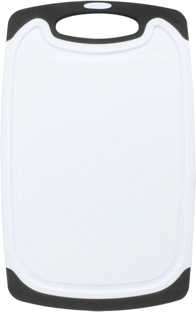 5.9X9.8 inch High-Density Plastic Mini Cutting Board with Built-In Handle – Easy to Clean, Non-Slip Chopping Board for Kitchen – BPA-Free Small Cutting Board and Dishwasher Safe Design