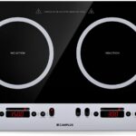 CAMPLUX RV Induction Cooktop 2 Burners 1800W, Electric Cooktop 120V Plug in, Portable Induction Stove with Sensor Touch, Timer, Safety Lock, Countertop/Built-in for RV, Mini Kitchen or Apartments