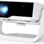 Projector with WiFi and Bluetooth, 1000+ Apps Installed, Electronic Focus & Auto Keystone, Zoom, Native 1080P 650 ANSI 20000Lumen 4K Support Portable Mini Video Projector Outdoor Indoor