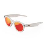 Oakley | Meta HSTN – with Meta AI, Audio, Photo, Video Compatibility – Warm Grey, Prizm™ Ruby