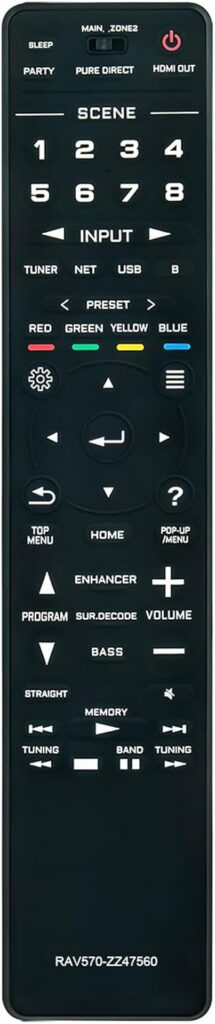 RAV570 ZZ47560 Replace Remote Control Applicable for Yamaha AVENTAGE AV Receiver RX-A780 RX-A780BL RX-A880 RX-A880BL RX-V685 RX-V685BL TSR-7850