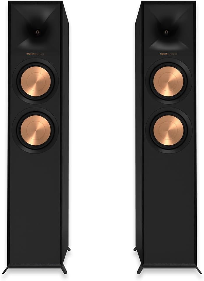 Klipsch Reference R-605FA Dual 6.5″ 400W 2-Way Dolby Atmos Floorstanding Speaker, Pair