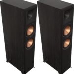 Klipsch RP-6000F II 2.0 Dual Floorstanding Speaker Pair with 90° x 90° Hybrid Tractrix Horn, 1” LTS Tweeter, 6.5” Cerametallic Woofers, and Dolby Atmos Options for Premium Home Theater Sound in Ebony