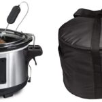 Hamilton Beach Portable 6-Quart Set & Forget Digital Programmable Slow Cooker With Temperature Probe & Travel Case & Carrier Insulated Bag for 4, 5, 6, 7 & 8 Quart Slow Cookers