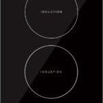 Empava Electric Stove Induction Cooktop Vertical with 2 Burners Vitro Ceramic Smooth Surface Glass in Black 120V, 12 Inch