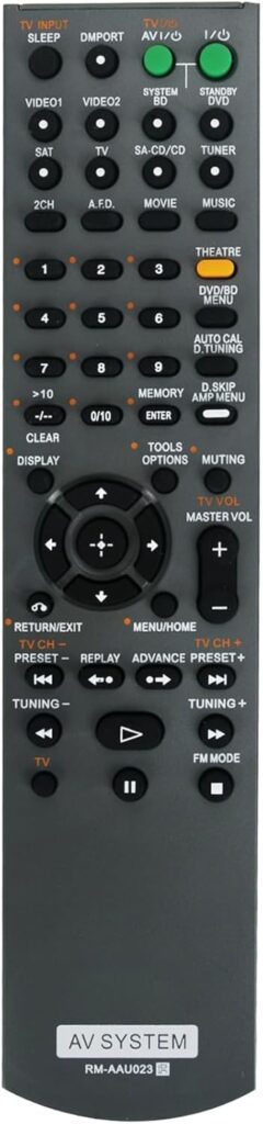 RM-AAU023 Replace Audio Remote Control Compatible with Sony Home Theater System HT-SS2300, HT-DDW8500, HT-SF2300, HT-DDW7500, STR-DG720, STR-DH700