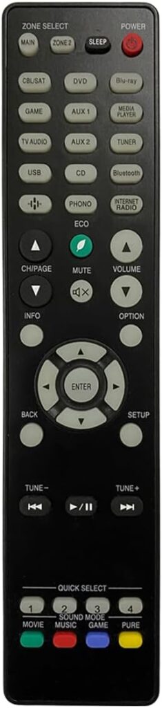 Replacement Remote Control for Denon Ultra Home Theater AV Receiver AVR-X250BT RC-1254 AVR-X580BT RC-1259 DRA-800H DRA-900H RC-1257 AVR-S770H AVR-X1800H RC-1258 AVR-S670H AVR-X1700H RC-1253 AVR-S970H