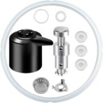 E-TING 10pcs Replacement Parts for Instant Pot Duo 5-Qt,6-Qt, IP-DUO50 IP-DUO60 Steam Release Handle, Float Pressure Valve and Anti-Block Shield Silicone Sealing Ring for Pressure Cooker Accessories