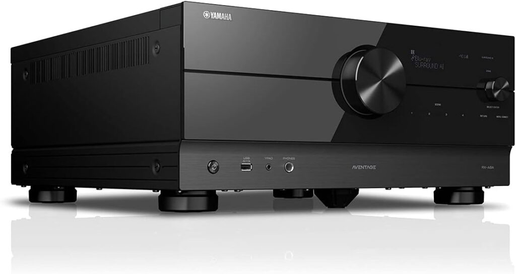 Yamaha RX-A8A AVENTAGE 11.2-Channel AV Receiver – 8K and 4K/120, eARC, Dolby Atmos, DTS:X, Auro-3D, Surround:AI, Wi-Fi, Bluetooth, MusicCast