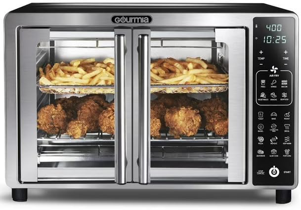 Gourmia Digital Air Fryer Toaster Oven with Single-Pull French Doors