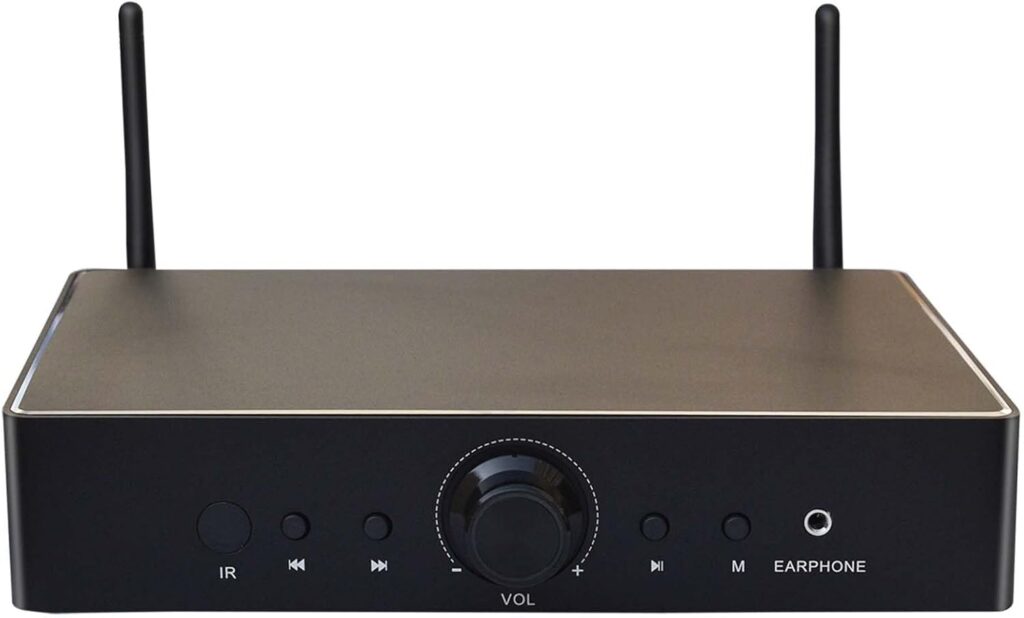 Amplifier Home Audio Stereo Receivers with Bluetooth 5.0, Supports WiFi Connection, HiFi Headphone Output, 2.0 Channel Versatile Amplifier System, for Home Theater Speakers, Studio, Karaoke