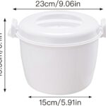 Microwave Rice Cooker – Non-Stick Microwave Steamer, BPA-Free 1.8L or 2.6L Container Perfect for Small Kitchens, Dorms, Singles & Quick Meals (2.6L)