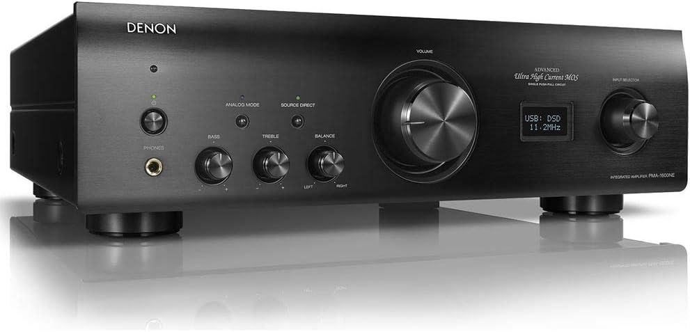 Denon PMA-1600NE Stereo Integrated Amplifier | Up to 140W x 2 Channels | Built-In DAC and Phono Pre-Amp | With Type-B USB Input for High-Res PCM Files | Analog Mode | Advanced Ultra High Current Power