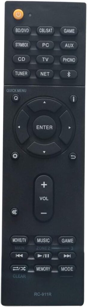 RC-911R Replace Remote Applicable for Onkyo AV Receiver HT-R695 TX-NR656 TX-RZ610 TX-NR555 TX-RZ710 TX-RZ810 TX-NR757 TX-RZ720 TX-NR676 TX-NR676E TX-NR686 TX-NR585 TX-NR575 TX-NR575E TX-RZ820