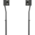 USX MOUNT Universal Speaker Stands, Height Adjustable Extend 30.0″ to 39.1″ for Satellite Speakers & Small Bookshelf Speakers up to 11 lbs Per Stand, 1 Pair Floor Stands for Sony Bose Polk JBL Yamaha