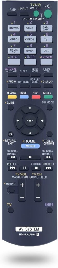 RM-AAU106 Replacement Remote Control for Sony AV Receiver Home Theater System STR-DH720 STRDH730 STR-DH720HP STR-DH730 1-489-345-11 STR-DH830