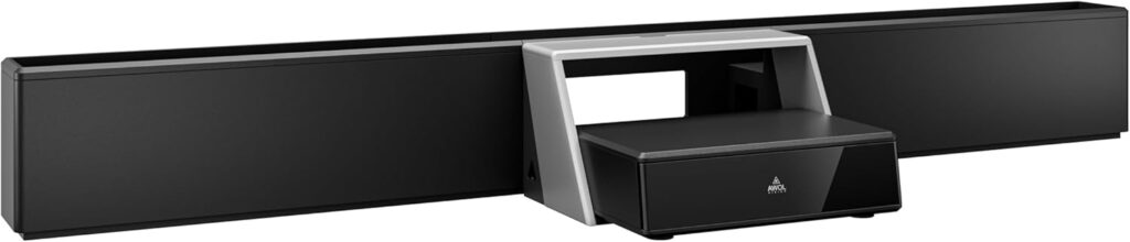 AWOL VISION Projector Station Only, 120″ Smart All-in-One UST Projector Cabinet with Hidden Storage, Manual Pull-Out Tray, Cable Management & Mood Lighting, Compatible with 0.18–0.25 Throw Ratio