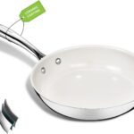 8 Inch Nonstick Ceramic Frying Pan, Tri-Ply Stainless Steel Skillet with Stay-Cool Handle, PFAS/PFOA/PTFE Free, No Seasoning Required, High Heat & Induction Safe, Dishwasher/Oven Safe