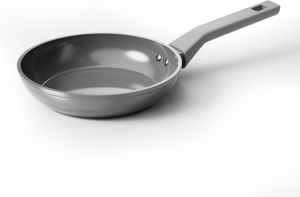 Sanho 8 Inch Frying Pan Nonstick, Ceramic Coating PTFE & PFOA Free Skillet, Induction Compatible & Dishwasher Safe Cookware for Healthy Daily Cooking