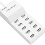 USB Charging Stations 50w10A 10 Ports Multiple Charging Block/Power USB Strip for iPhone Android Smartphone Tablet Smart Watch AirPods Samsung and Multiple Charger Plug…