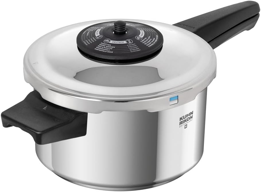 Kuhn Rikon Duromatic Classic NEO 3.5 L Long-Handle Pressure Cooker – Swiss-Made, Ultra-Fast & Energy-Efficient, Thick Super-Thermic Base, Safe & Durable