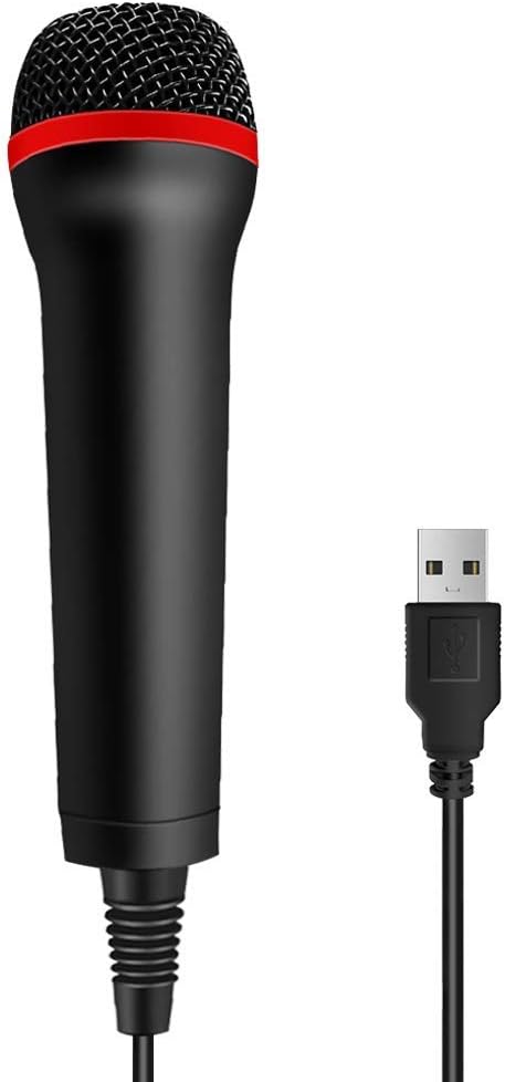 4M 13FT Wired USB Microphone for Rock Band, Guitar Hero, Let’s Sing – Compatible with Sony PS2, PS3, PS4, PS5, Nintendo Switch, Wii, Wii U, Microsoft Xbox 360, Xbox One and PC