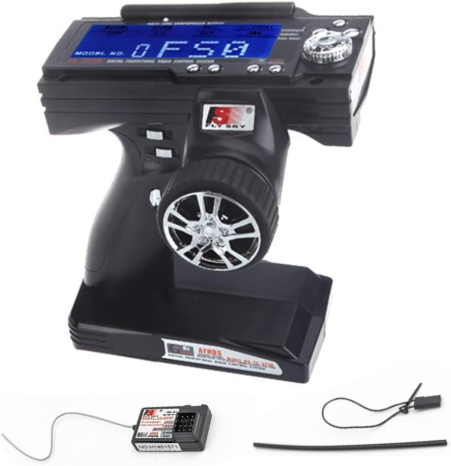 Goolsky Flysky FS-GT3B RC Transmitter 2.4GHz 3 Channel Remote Controller & FS-GR3E Receiver for RC Car Boat