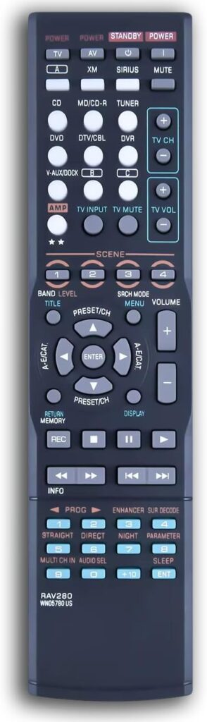 Replacement Remote Control for Yamaha RAV280 RX-V463 HTR-6140 HTR-6140BL RX-V563 RX-V463BL HTR-6150 YHT-690 YHT-690BL YHPC200 YHT-790 YHT-790BL AV Receiver