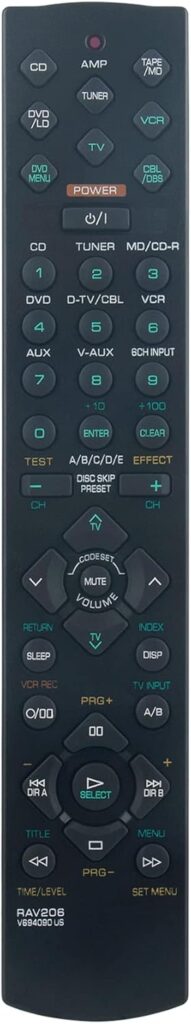 RAV206 V694090 US Replacement Remote Control fit for Yamaha AV Receiver RX-V520 RX-V420 RX-V420RDS HTR-5440 HTR-5440RDS RX-V495 HTR-5140 HTR-5140RDS YHT-34