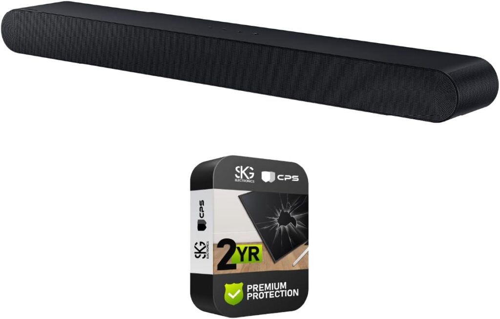 Samsung S60D 5.0ch Soundbar w/Wireless Dolby Atmos Audio, All-in-One Design, Q-Symphony, HW-S60D/ZA (2024 Model) Bundle with 2 Year Accidental Repair Plan Extended