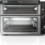 Ninja DCT401 12-in-1 Double Oven with FlexDoor, FlavorSeal & Smart Finish, Rapid Top Convection and Air Fry Bottom, Bake, Roast, Toast, Air Fry, Pizza and More, Stainless Steel (Renewed)