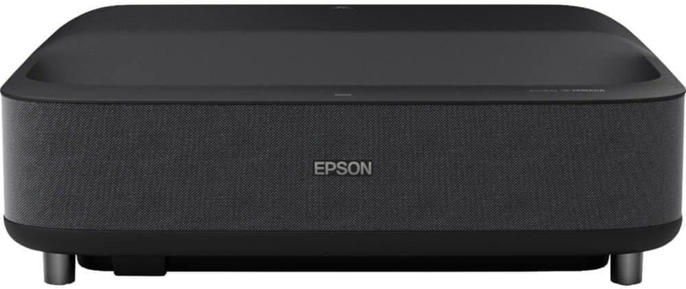 Epson EpiqVision Ultra Short Throw LS300 3LCD Smart Laser Projector, 3600 Lumens Color & White Brightness, HDR, Android TV, Yamaha Speakers, Bluetooth, Sports, Gaming, Movies & Streaming – Black
