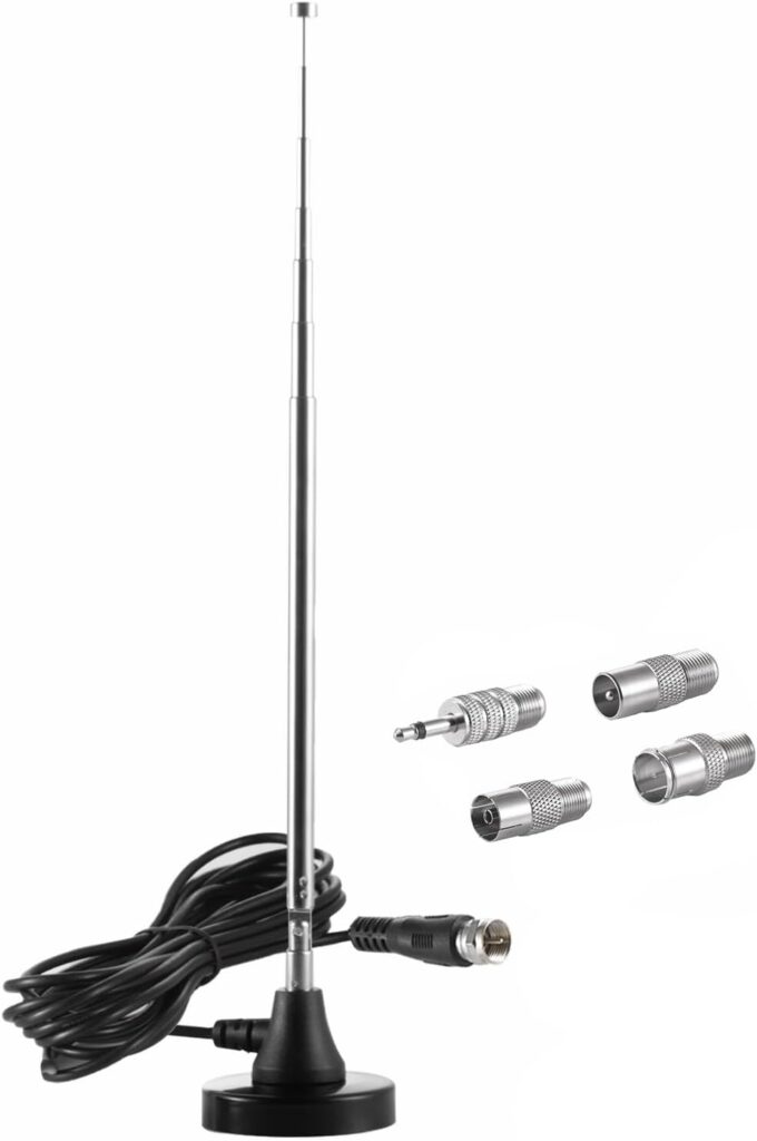 Strong Magnetic Base FM Radio Telecopic Antenna for Yamaha Pioneer Onkyo etc Bose Wave Music System FM Radio Bluetooth Home Stereo Receiver AV Audio Video Home Theater Tuner, Eifagur