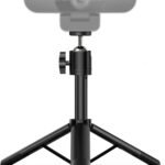 Webcam Tripod, EMEET Professional Webcam Mini Tripod, Adjustable Heights with 360° Swivel Head, Portable&Lightweight, Stable Use, Universal Compatible for Most Webcams/Phones/GoPros/Mirrorless Cameras