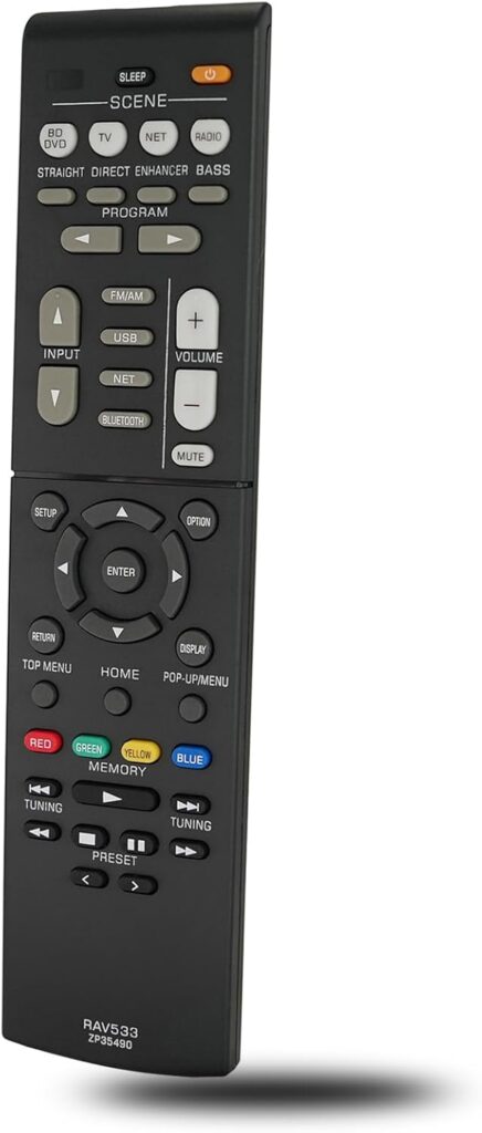 Replacement Remote Control Compatible for Yamaha HTR-4068 TSR-5790 RXV581BL RX-V581BL RX-V583 RXV583BL AV Receiver
