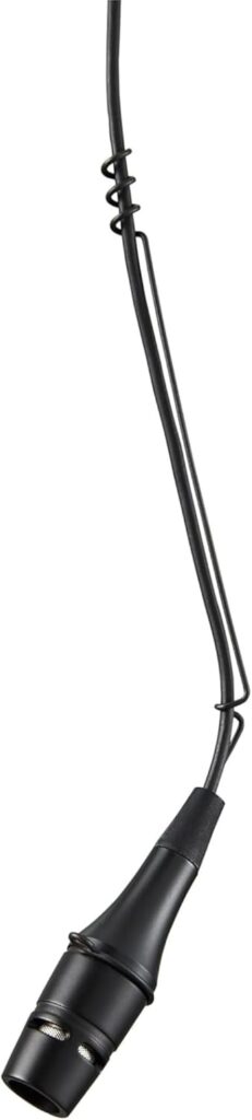 Shure Centraverse CVO Installed Sound Overhead Microphone – Black, Cardioid Condenser Mic with 25-Foot XLR Cable, Snap-fit Windscreen and Wire Aiming Hanger (CVO-W/C)