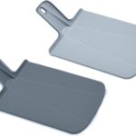 Joseph Joseph Chop2Pot Plus Foldable Plastic Cutting Boards, Easy Grip Handle, Non Slip Feet, Blue
