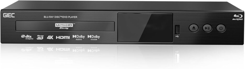 G5300 4K Ultra HD Blu Ray Player for Region A Discs 3D Blu Ray DVD Player for TV/Projector 4K HDR 10 Dual HDMI Outputs/COAXIAL/Optical/USB 3.0