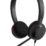Jabra Evolve 20 Wired Headset (2025 Edition) – Dual-Ear Wired Headset for Office and Work from Home – Call Control – All Platforms – USB-C/A Connectivity – Black