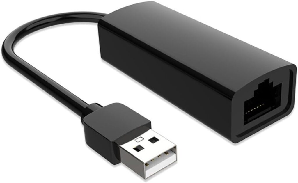 USB to Ethernet Network Adapter, RJ45 LAN Port, Black